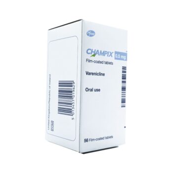 Box of Champix Varenicline Tablets used to help adults quit smoking